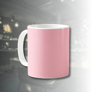 Trendy Blush Pink Solid Colour Classic Elegant Coffee Mug