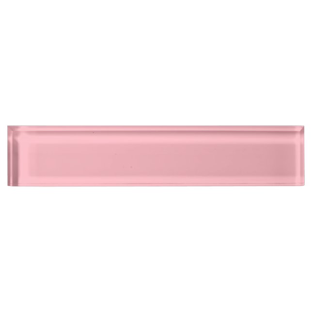 Trendy Blush Pink Solid Colour | Classic Elegant Nameplate (Front)