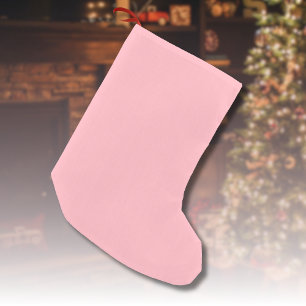 Trendy Blush Pink Solid Colour   Classic Elegant Small Christmas Stocking