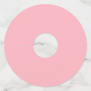 Trendy Blush Pink Solid Colour Classic Elegant Wine Glass Tag