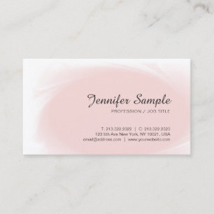 Trendy Blush Pink Sophisticated Luxury Plain Business Card