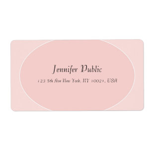 Trendy Blush Pink White Elegant Modern Script