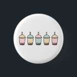 Trendy Boba 3 Cm Round Badge<br><div class="desc">This trendy design features the popular boba milk tea drink in different pastel colours.</div>