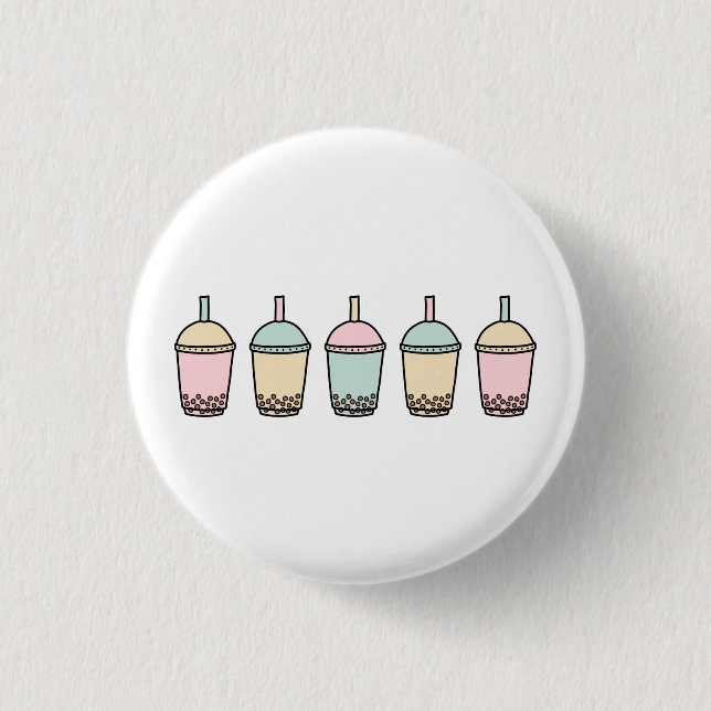 Trendy Boba 3 Cm Round Badge (Front)