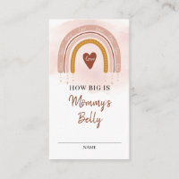 Trendy Boho Blush Pink Rainbow Mummy Belly card