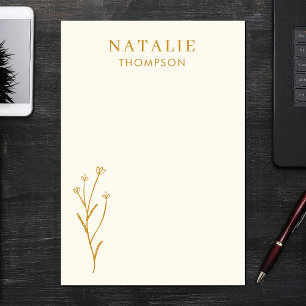 Trendy Boho Chic Custom Mustard Yellow Customised Post-it Notes