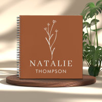 Trendy Boho Chic Minimal Custom Rustic Terracotta