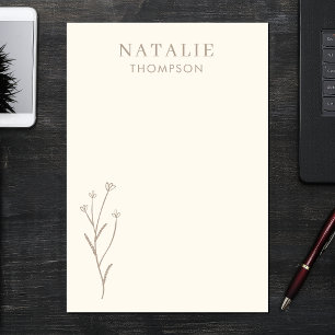 Trendy Boho Chic Mushroom Brown Personalized Post-it Notes