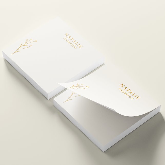 Trendy Boho Chic Mustard Yellow Flower Customised Post-it Notes (Creator Uploaded)