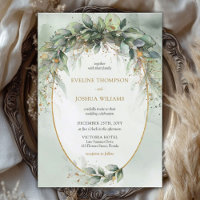 Trendy boho eucalyptus greenery gold wedding