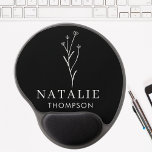 Trendy Boho Rustic Black And White Personalised Gel Mouse Pad<br><div class="desc">Elevate your workspace with our Trendy Boho Rustic Black and White Personalised Gel Mouse Pad, where functionality meets refined elegance. This custom ergonomic mouse pad features a wrist rest designed for maximum comfort during long hours at the desk, making it a thoughtful gift for your boss or coworker. The stylish...</div>