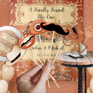 Trendy Boho Rustic Fun Photo Booth Wedding Props Poster