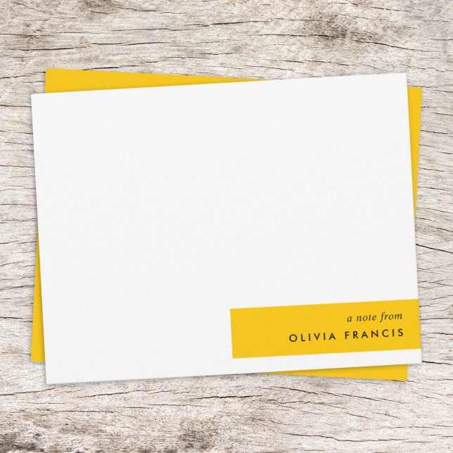Trendy Bold Mustard Yellow Minimal Simple Card (Creator Uploaded)