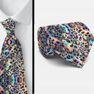 Trendy & Bold   Opal Leopard Print Neck Tie