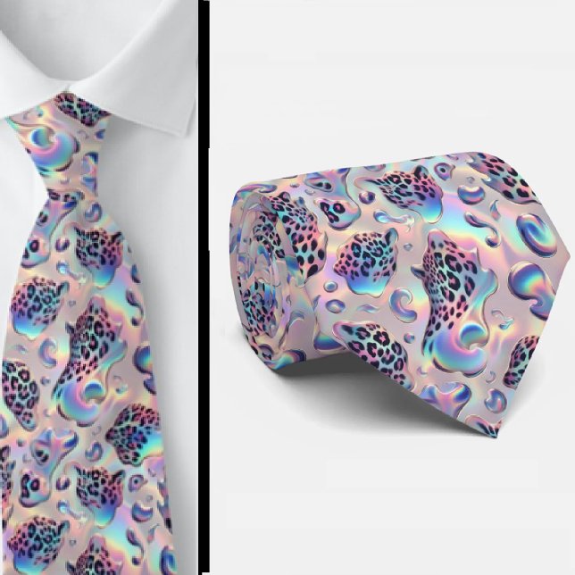 Trendy & Bold | Opal Leopard Print Necktie (Creator Uploaded)