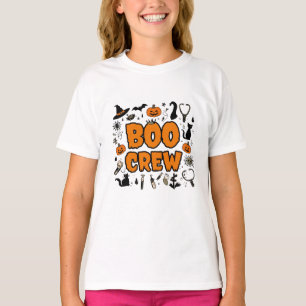 Trendy Boo Crew Girls Halloween T-Shirt 👻 Cute