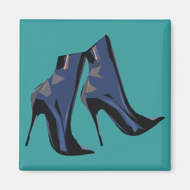 Trendy Boot Art Magnet (Front)