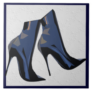 Trendy Boot Art Tile