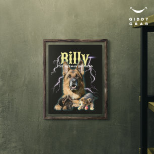 Trendy Bootleg Personalised Dog Photo 90s Poster