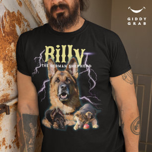 Trendy Bootleg Personalised Dog Photo 90s T-Shirt