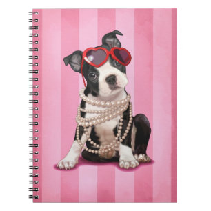 Trendy Boston Terrier Spiral Notebook