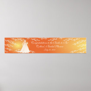 Trendy Bridal Shower Banner Poster