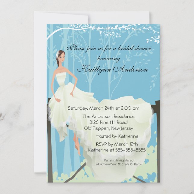 Trendy Bride Bridal Shower Invitation (Front)