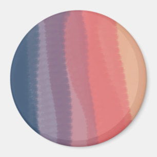 Trendy Bright Dusk Coloured Watercolor Painting Magnet