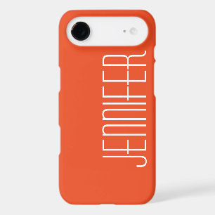 Trendy Bright Orange, Chic Personalised Jumbo Name