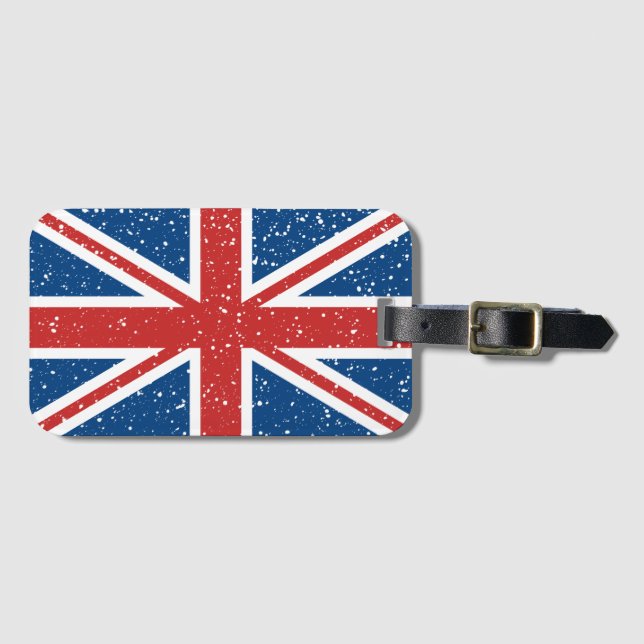 Trendy British flag  Luggage Tag (Front Horizontal)