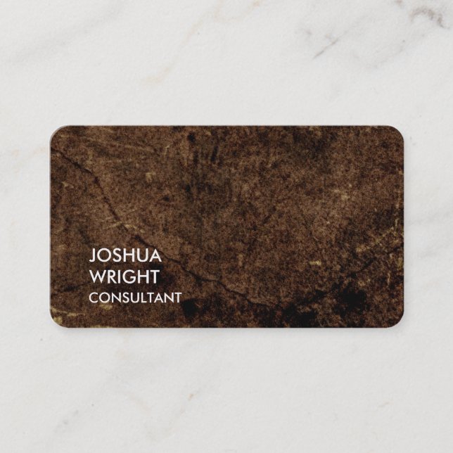 Trendy Brown Attractive Plain Chic Business Card (Front)