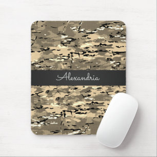 Trendy Brown Camo Mouse Pad
