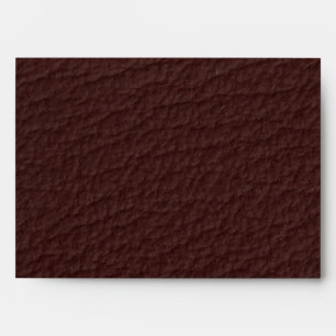 Trendy Brown Faux Leather Invitation Envelope