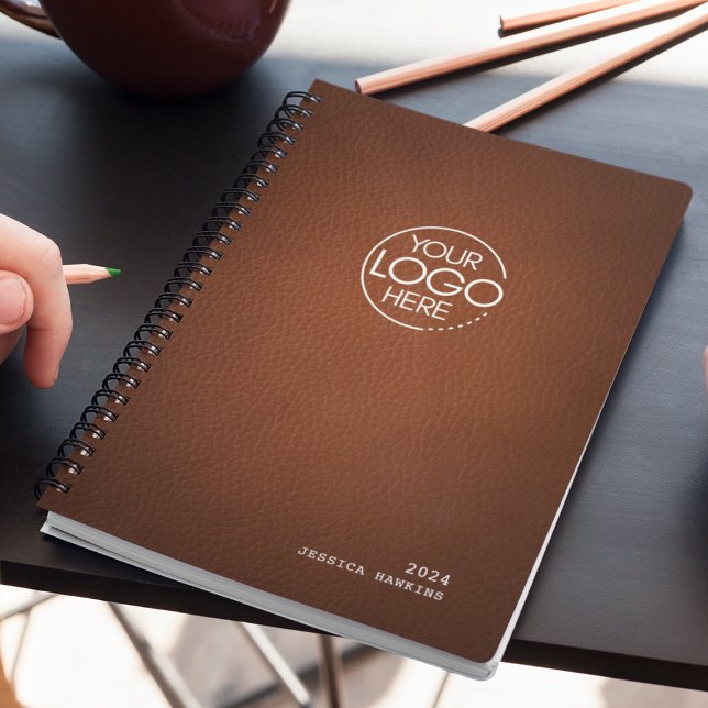 Trendy Brown Leather Modern Logo Weekly Planner (Creator Uploaded)