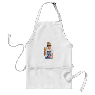Trendy "Bruh! We Back" Iced Coffee Girl Aesthetic Standard Apron