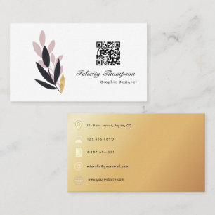 Trendy Brush Strokes Collage Business Card