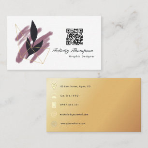 Trendy Brush Strokes Collage Business Card