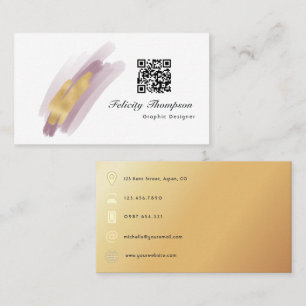Trendy Brush Strokes Collage Business Card