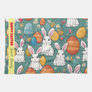 Trendy Bunny Easter Collection Tea Towel