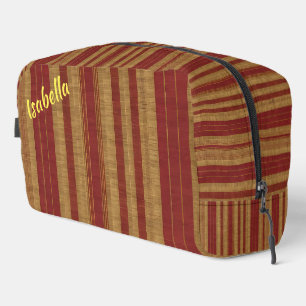 Trendy Burgundy Gold Luxury Linen Collection Dopp Kit