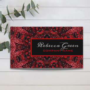 Trendy Burgundy Red Nail Salon Beauty Fashion  Business Card