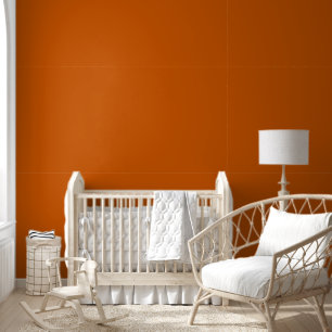 Trendy Burnt Orange Solid Colour Elegant Wallpaper