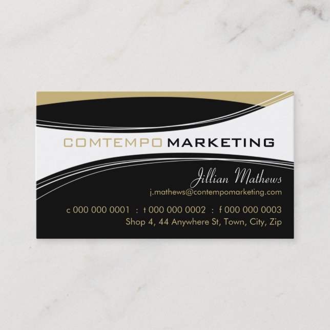 TRENDY BUSINESS CARD :: contempo 1BL (Front)