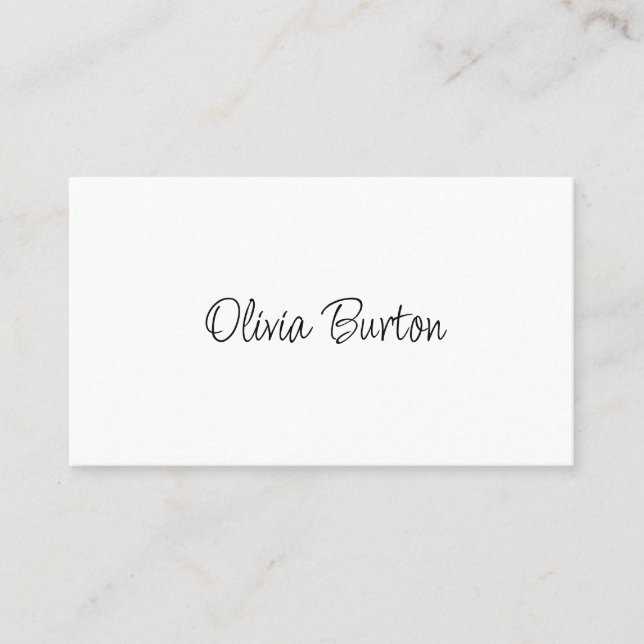 Trendy business card in simple style. (Front)