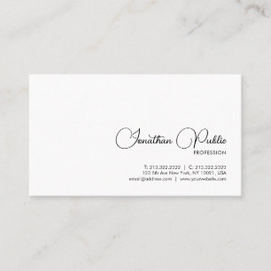 Trendy Business Cards Handwritten Name