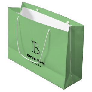 Trendy Business Custom Monogram Minimalist Large Gift Bag