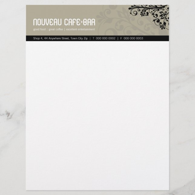 TRENDY BUSINESS LETTERHEAD :: elemental 7 Design (Front)