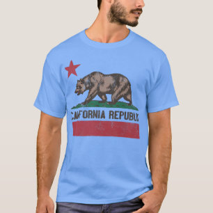 Trendy California Republic Vintage Bear Flag Premi T-Shirt