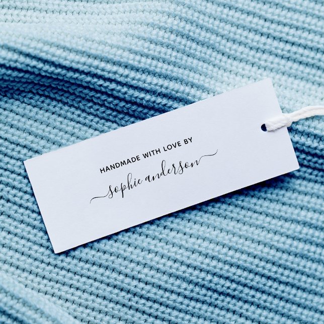 Trendy Calligraphy Script Name Handmade With Love Self-inking Stamp (Creator Uploaded)