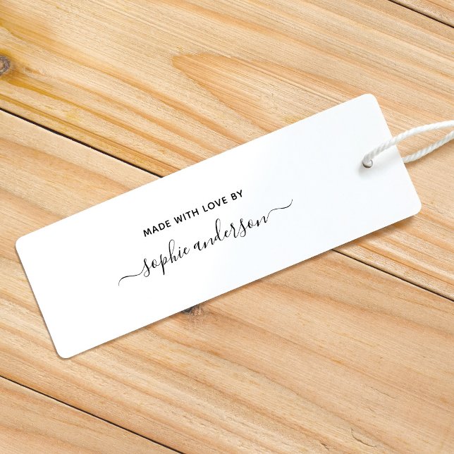 Trendy Calligraphy Script Name Made With Love Self-inking Stamp (Creator Uploaded)